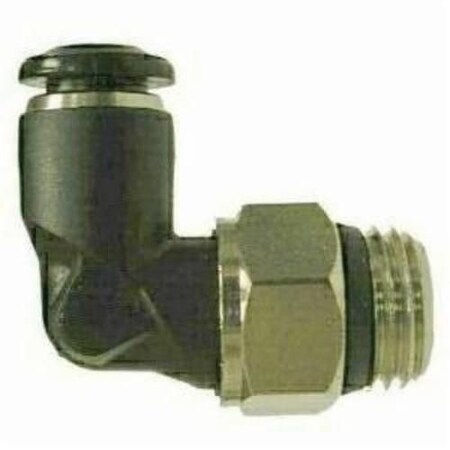 Midland Industries Swivel Elbow, Elbow, 12 mm x 12 Nominal, Tube x Male BSPT, 0 to 220 psi, 5 to 175 deg F, Brass 20659
